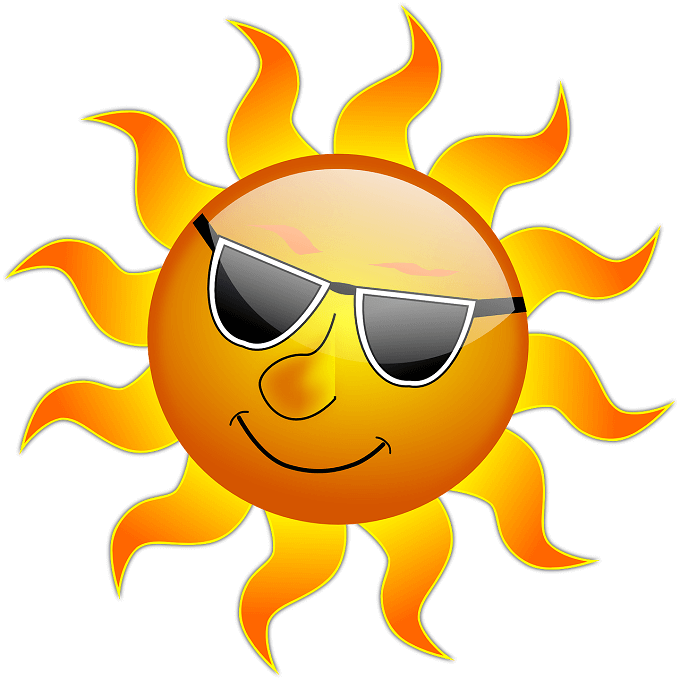 vitamina D, vitamina soarelui, soare insorit si zambitor cu ochelari de soare