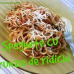 spaghete cu frunze de ridichi
